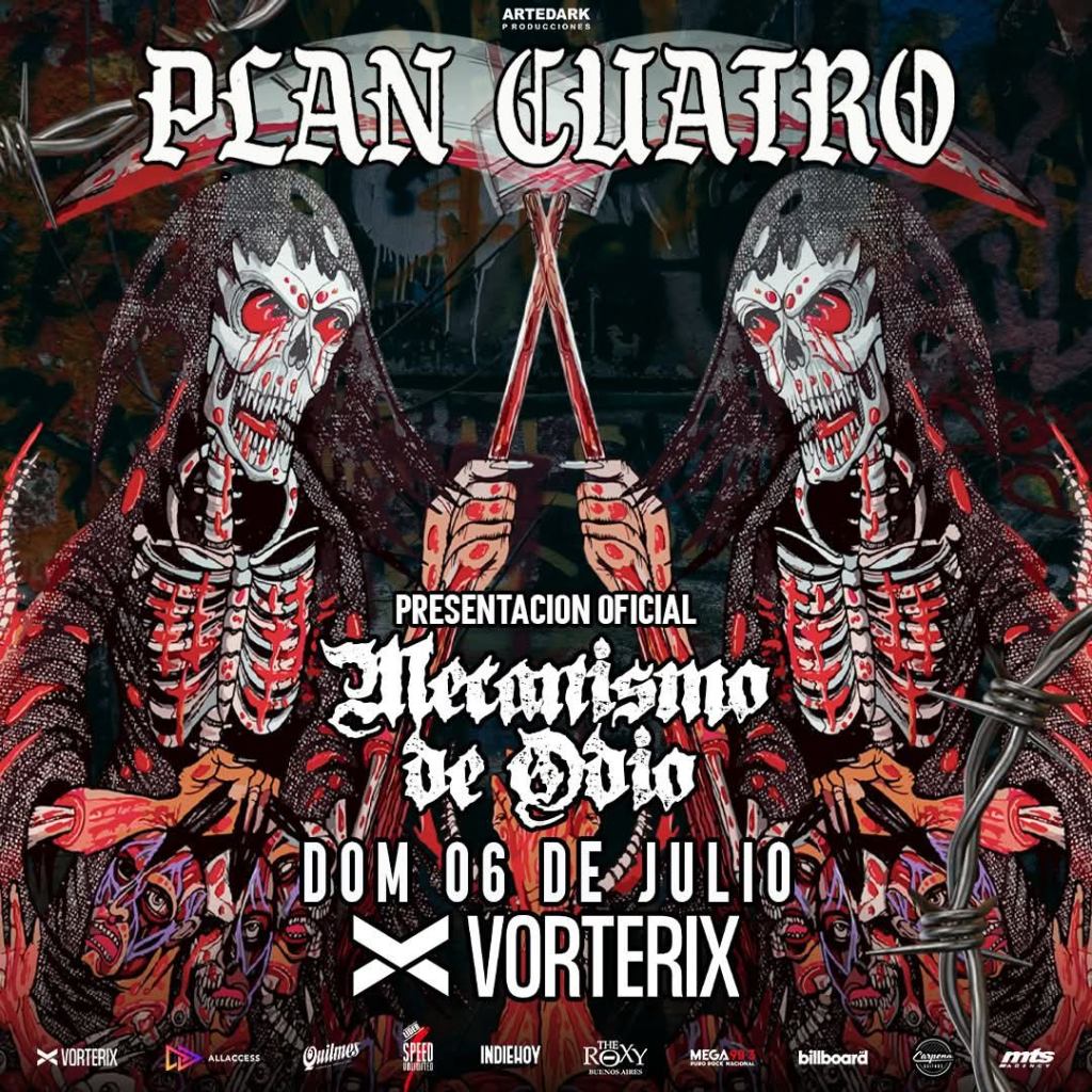 PLAN 4 presentará «Mecanismo de Odio»con un show arrollador en el Teatro&nbsp;Vorterix