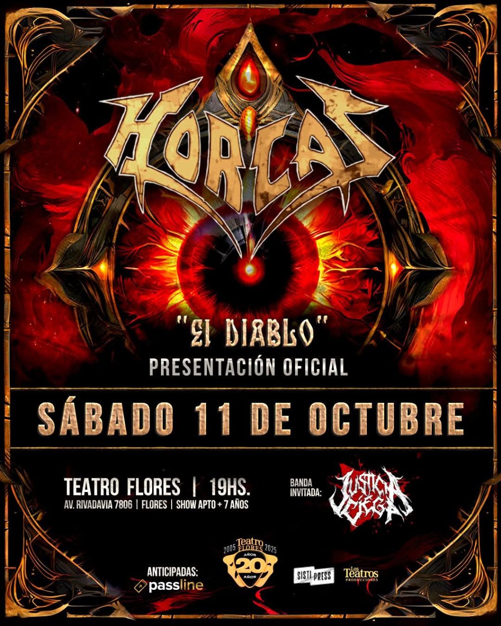 HORCAS presenta oficialmente su disco Nº13, «El Diablo», en Teatro&nbsp;Flores