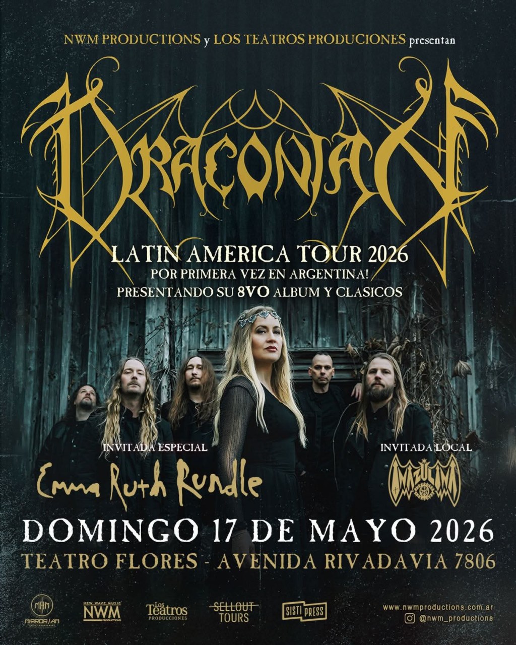 DRACONIAN llega por primera vez a la&nbsp;Argentina